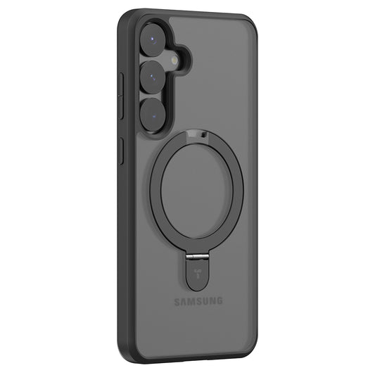 Custodia MagSafe per Samsung Galaxy S25+ S936, Torras, Ostand, Nera