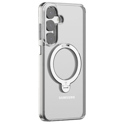 Custodia MagSafe per Samsung Galaxy S25+ S936, Torras, Ostand Spin, Trasparente