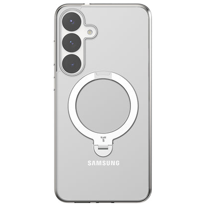 Custodia MagSafe per Samsung Galaxy S25+ S936, Torras, Ostand Spin, Trasparente