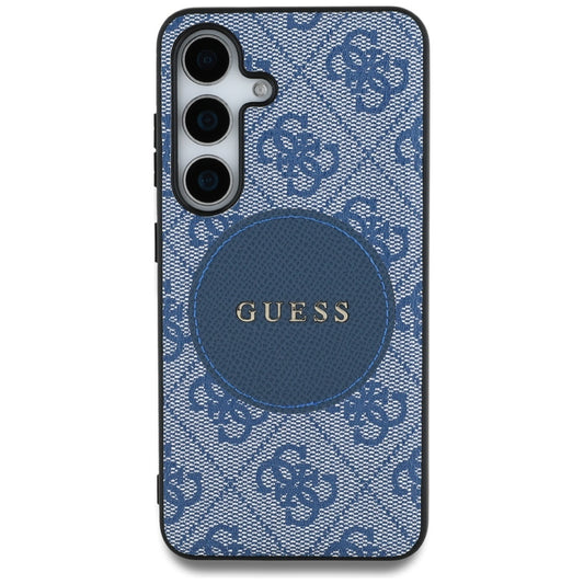 Custodia MagSafe per Samsung Galaxy S25 S931, Guess, 4G Circle Classic Logo, Blu