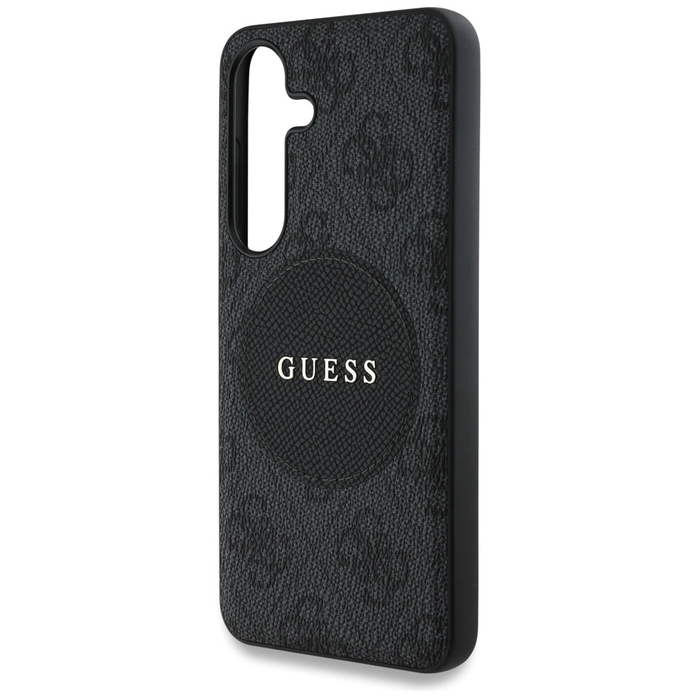 Custodia MagSafe per Samsung Galaxy S25 S931, Guess, 4G Circle Classic Logo, Nera