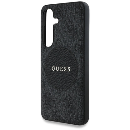 Custodia MagSafe per Samsung Galaxy S25 S931, Guess, 4G Circle Classic Logo, Nera
