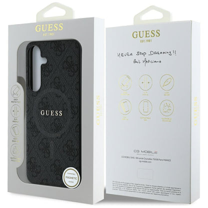 Custodia MagSafe per Samsung Galaxy S25 S931, Guess, 4G Ring Classic Logo, Nera