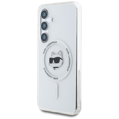 Custodia MagSafe per Samsung Galaxy S25 S931, Karl Lagerfeld, IML Choupette's Head, Bianca