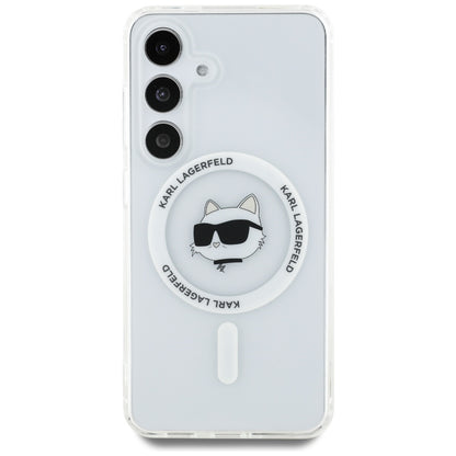 Custodia MagSafe per Samsung Galaxy S25 S931, Karl Lagerfeld, IML Choupette's Head, Bianca