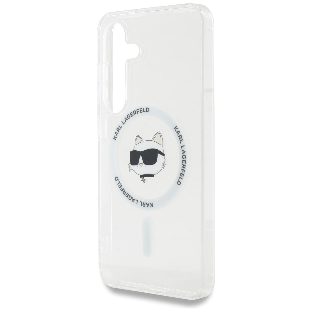 Custodia MagSafe per Samsung Galaxy S25 S931, Karl Lagerfeld, IML Choupette's Head, Bianca