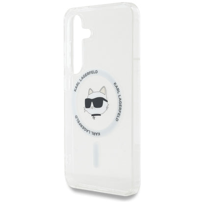 Custodia MagSafe per Samsung Galaxy S25 S931, Karl Lagerfeld, IML Choupette's Head, Bianca