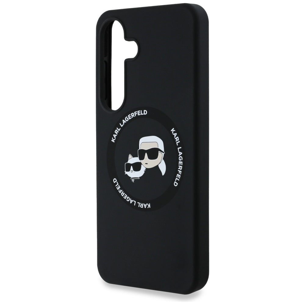 MagSafe Case for Samsung Galaxy S25 S931, Karl Lagerfeld, Silicone Double Heads, Black