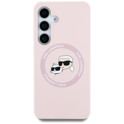 MagSafe Case for Samsung Galaxy S25 S931, Karl Lagerfeld, Silicone Double Heads, Pink