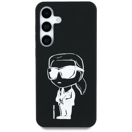 Custodia MagSafe per Samsung Galaxy S25 S931, Karl Lagerfeld, Silicone Graffiti, Nera