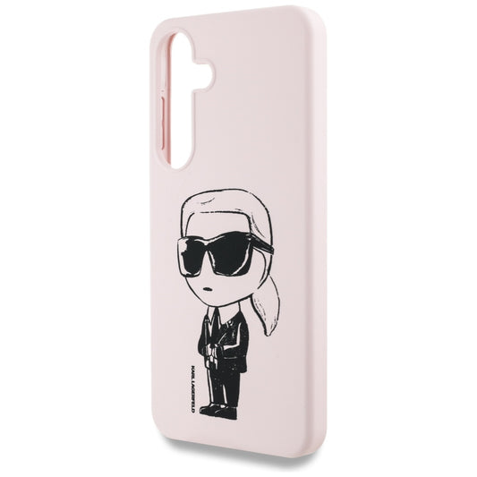 Custodia MagSafe per Samsung Galaxy S25 S931, Karl Lagerfeld, Silicone Graffiti, Rosa