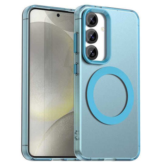 Custodia MagSafe per Samsung Galaxy S25 S931 / S24 S921, Techsuit, CandyCase, Blu