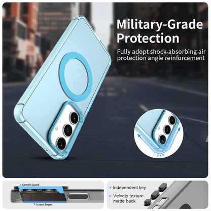 Custodia MagSafe per Samsung Galaxy S25 S931 / S24 S921, Techsuit, CandyCase, Blu