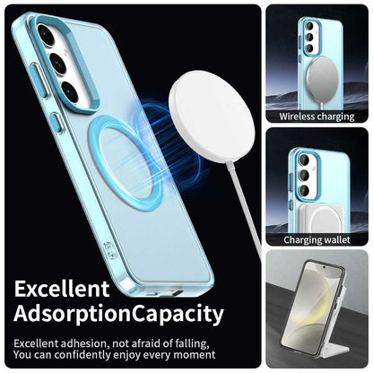 Custodia MagSafe per Samsung Galaxy S25 S931 / S24 S921, Techsuit, CandyCase, Blu