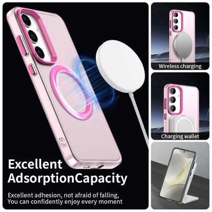 Custodia MagSafe per Samsung Galaxy S25 S931 / S24 S921, Techsuit, CandyCase, Rosa