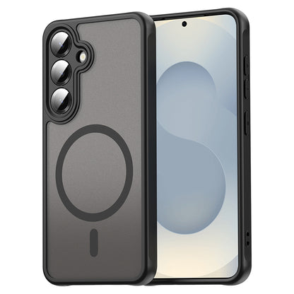 Custodia MagSafe per Samsung Galaxy S25 S931 / S24 S921, Techsuit, HaloFrost II (Big Lens Hole), Nera