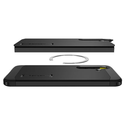 Custodia MagSafe per Samsung Galaxy S25 S931, Spigen, Tough Armor, Nera ACS09008