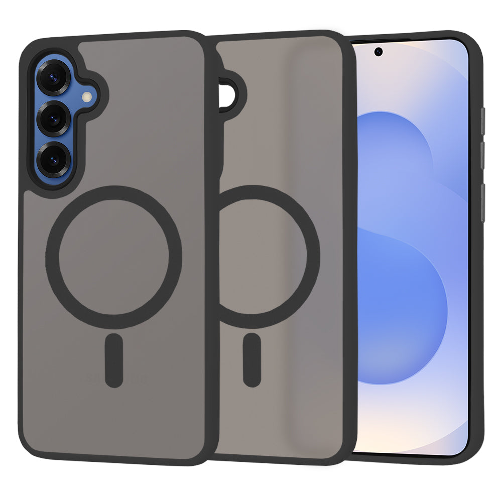 Custodia MagSafe per Samsung Galaxy S25 S931, Techsuit, HaloFrost, Nera