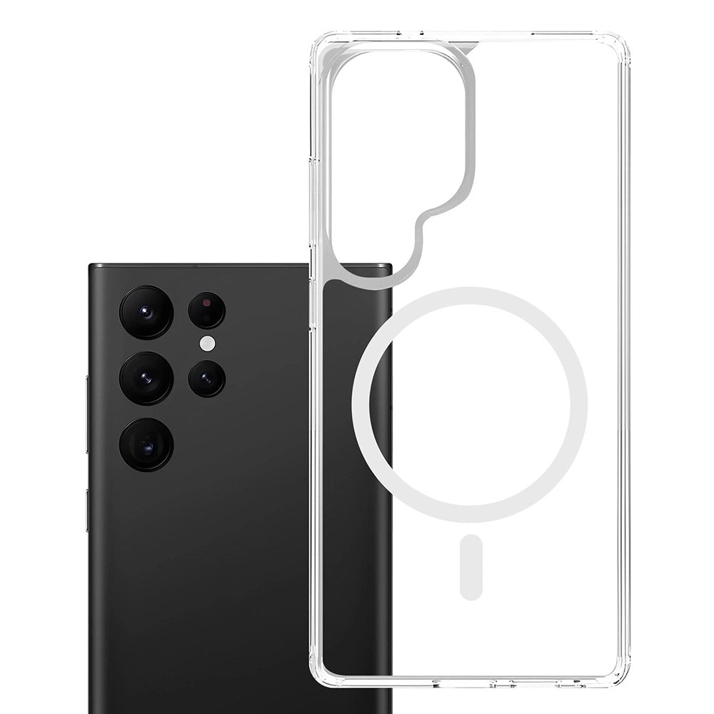 Custodia MagSafe per Samsung Galaxy S25 Ultra S938, 3MK, Armor MagCase, Trasparente
