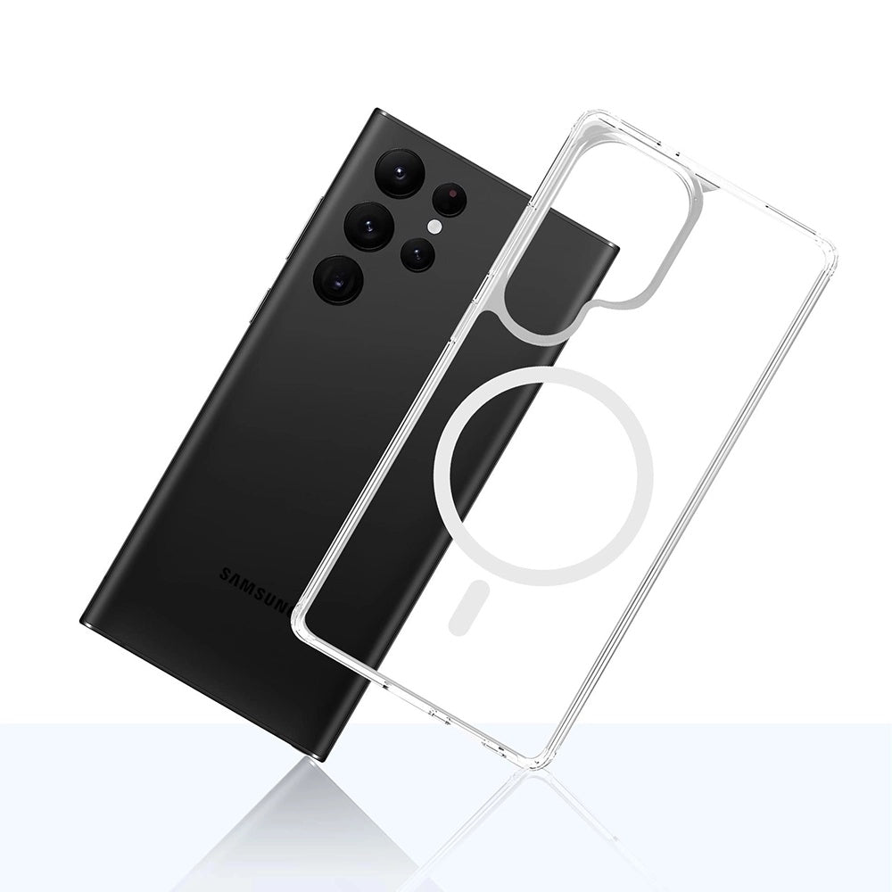 Custodia MagSafe per Samsung Galaxy S25 Ultra S938, 3MK, Armor MagCase, Trasparente