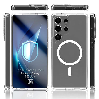 Custodia MagSafe per Samsung Galaxy S25 Ultra S938, 3MK, Armor MagCase, Trasparente