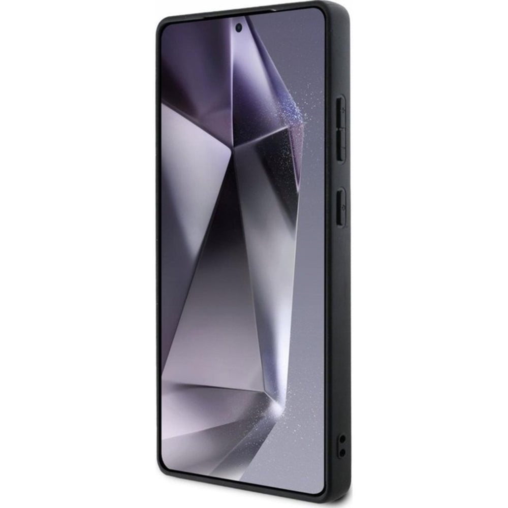 Custodia MagSafe per Samsung Galaxy S25 Ultra S938, Guess, Peony Grained Hot Stamp Triangle, Marrone