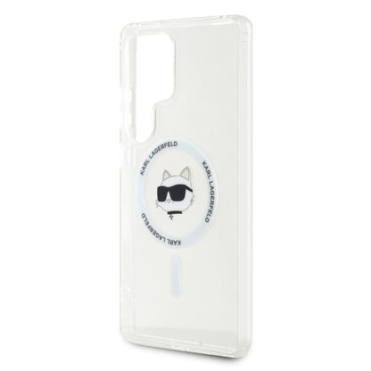 Custodia MagSafe per Samsung Galaxy S25 Ultra S938, Karl Lagerfeld, IML Choupette's Head, Bianca.