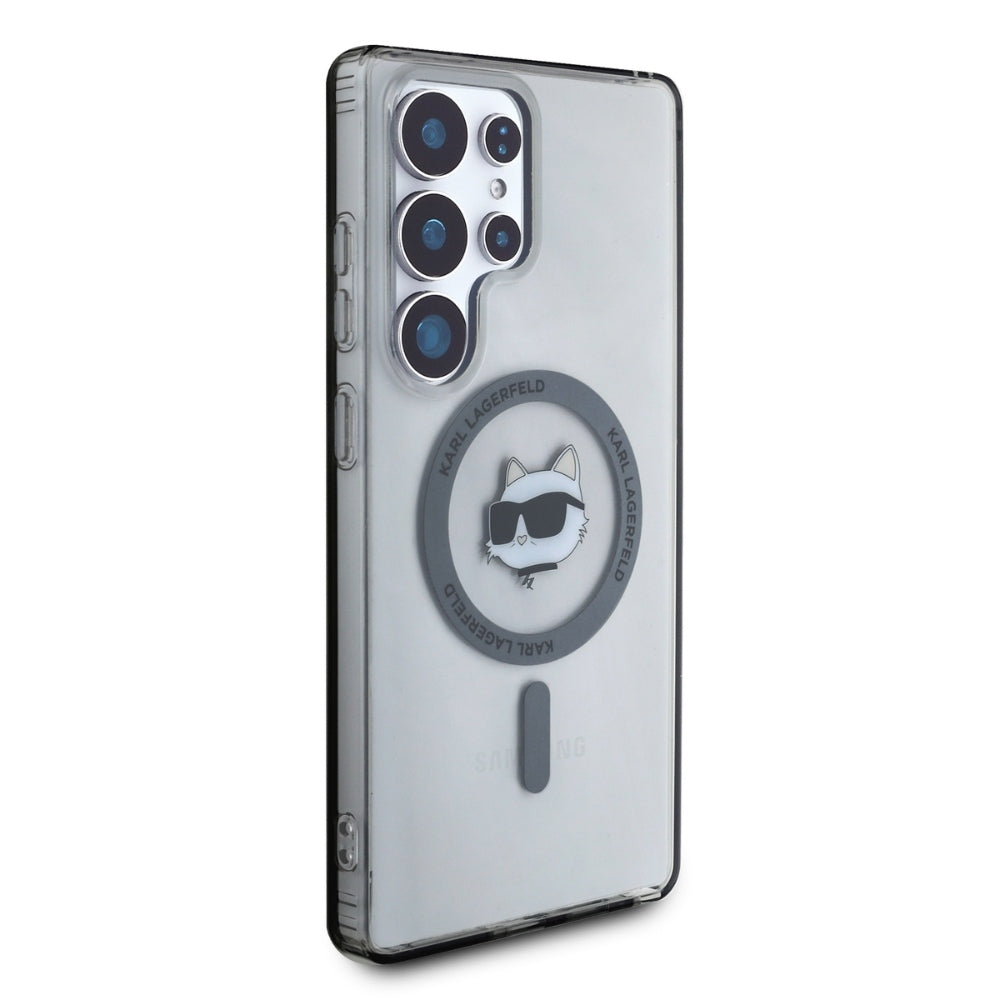 Custodia MagSafe per Samsung Galaxy S25 Ultra S938, Karl Lagerfeld, IML Choupette's Head, Nera