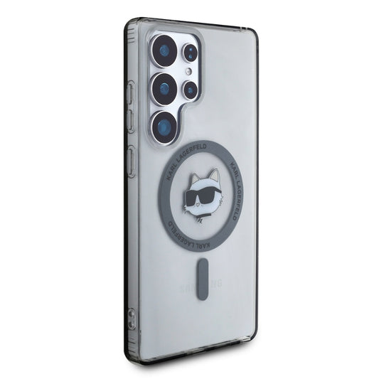 Custodia MagSafe per Samsung Galaxy S25 Ultra S938, Karl Lagerfeld, IML Choupette's Head, Nera
