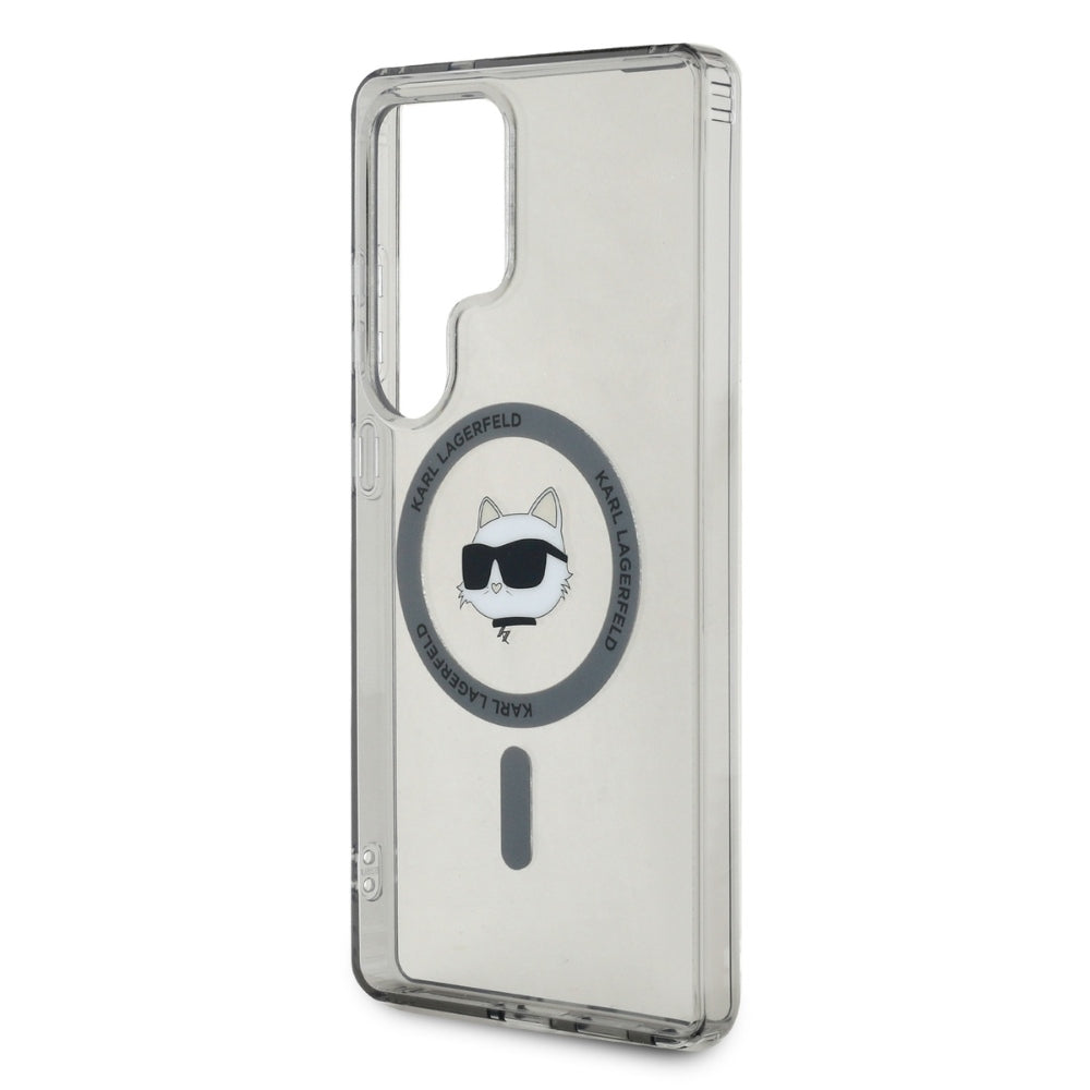 Custodia MagSafe per Samsung Galaxy S25 Ultra S938, Karl Lagerfeld, IML Choupette's Head, Nera