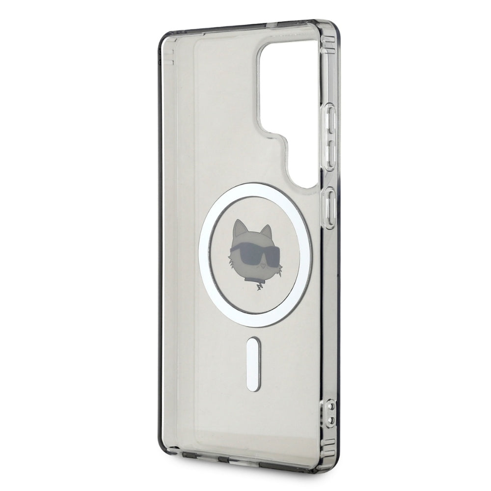 Custodia MagSafe per Samsung Galaxy S25 Ultra S938, Karl Lagerfeld, IML Choupette's Head, Nera