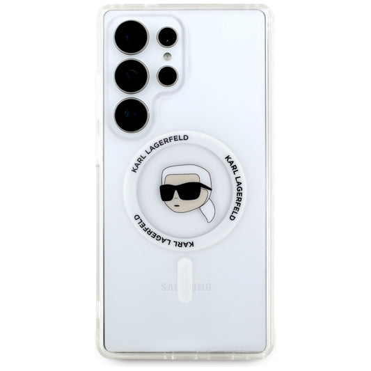 Custodia MagSafe per Samsung Galaxy S25 Ultra S938, Karl Lagerfeld, IML Karl's Head, Bianca