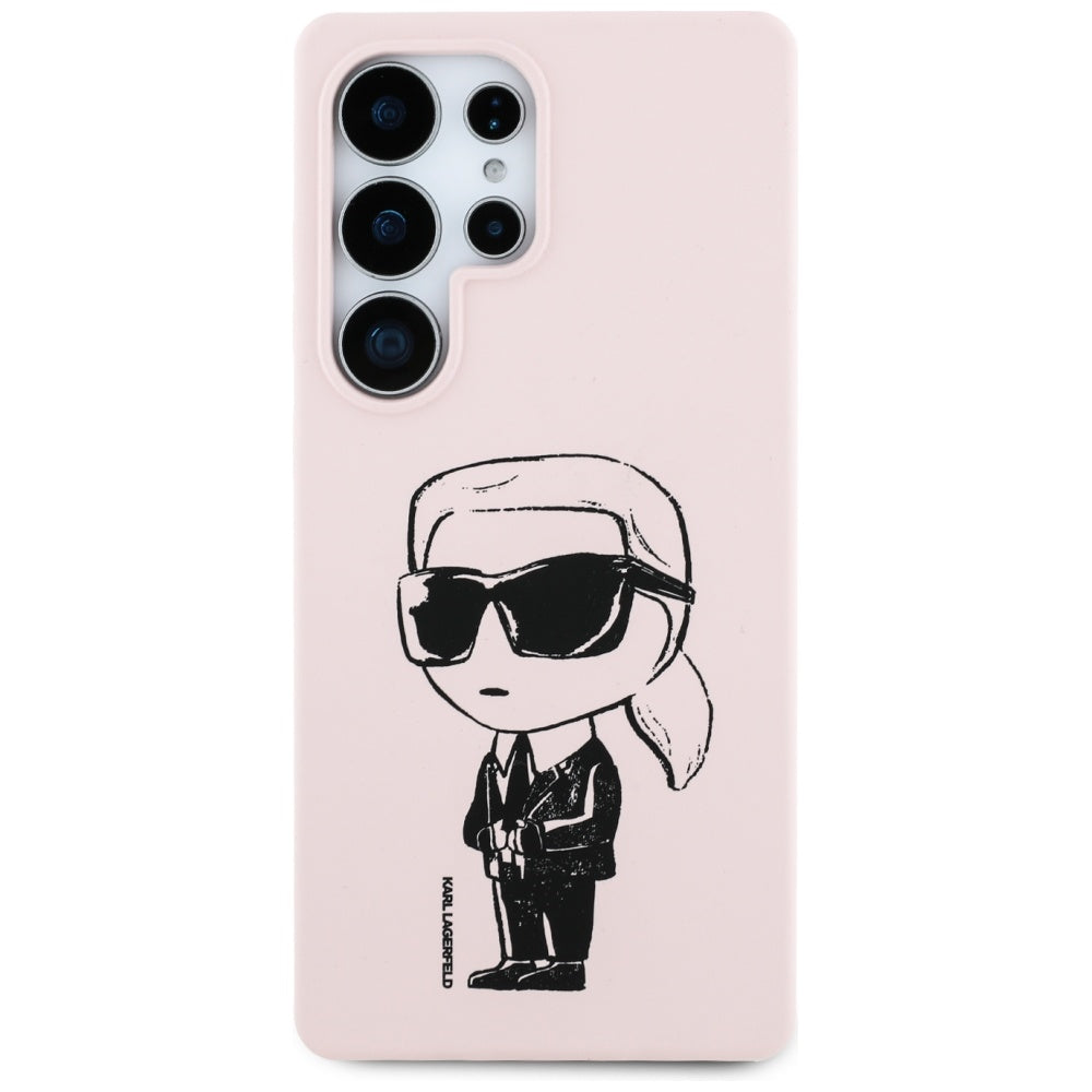 Custodia MagSafe per Samsung Galaxy S25 Ultra S938, Karl Lagerfeld, Silicone Graffiti, Rosa
