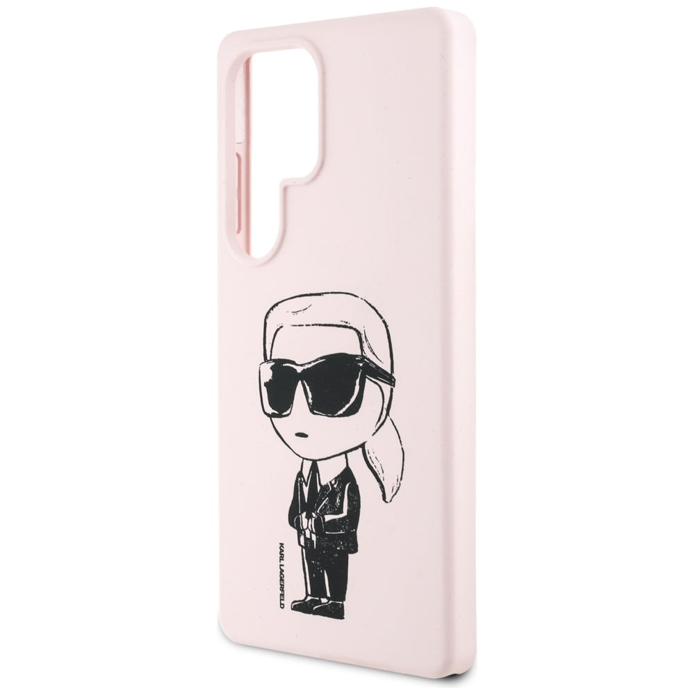 Custodia MagSafe per Samsung Galaxy S25 Ultra S938, Karl Lagerfeld, Silicone Graffiti, Rosa