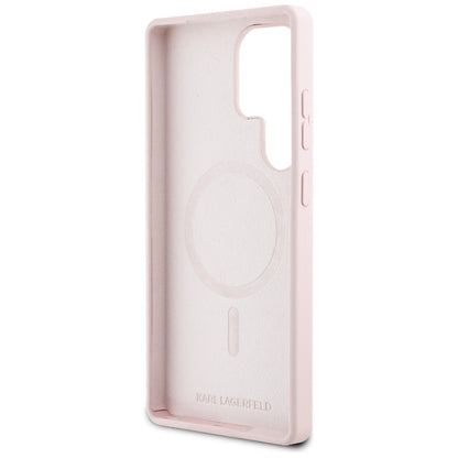 Custodia MagSafe per Samsung Galaxy S25 Ultra S938, Karl Lagerfeld, Silicone Graffiti, Rosa