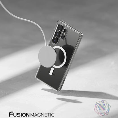 Custodia MagSafe per Samsung Galaxy S25 Ultra S938, Ringke, Fusion, Trasparente Opaca