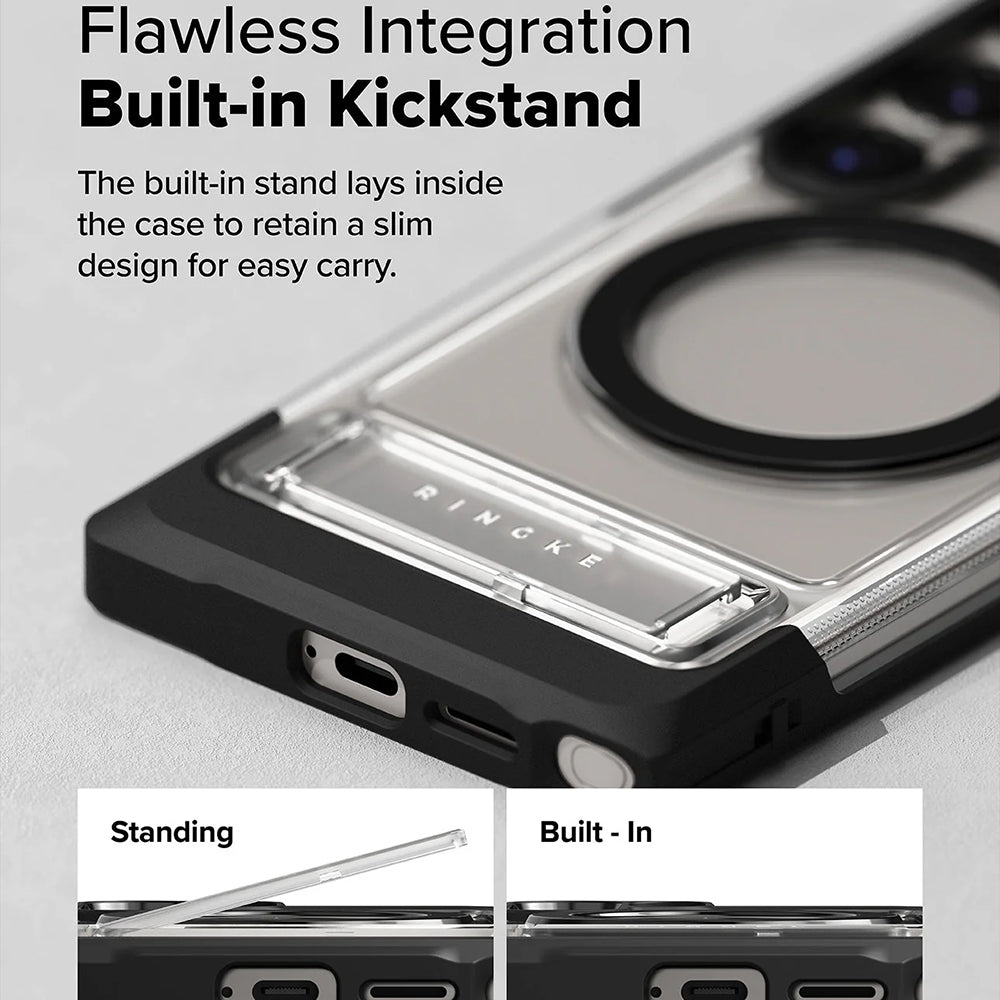 Custodia MagSafe per Samsung Galaxy S25 Ultra S938, Ringke, UX, Trasparente