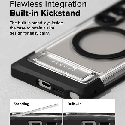 Custodia MagSafe per Samsung Galaxy S25 Ultra S938, Ringke, UX, Trasparente