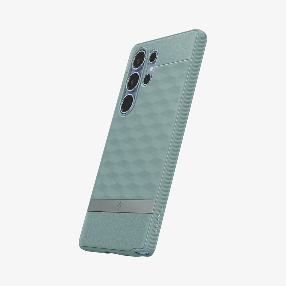 Custodia MagSafe per Samsung Galaxy S25 Ultra S938, Spigen, Caseology Parallax, Verde ACS09053