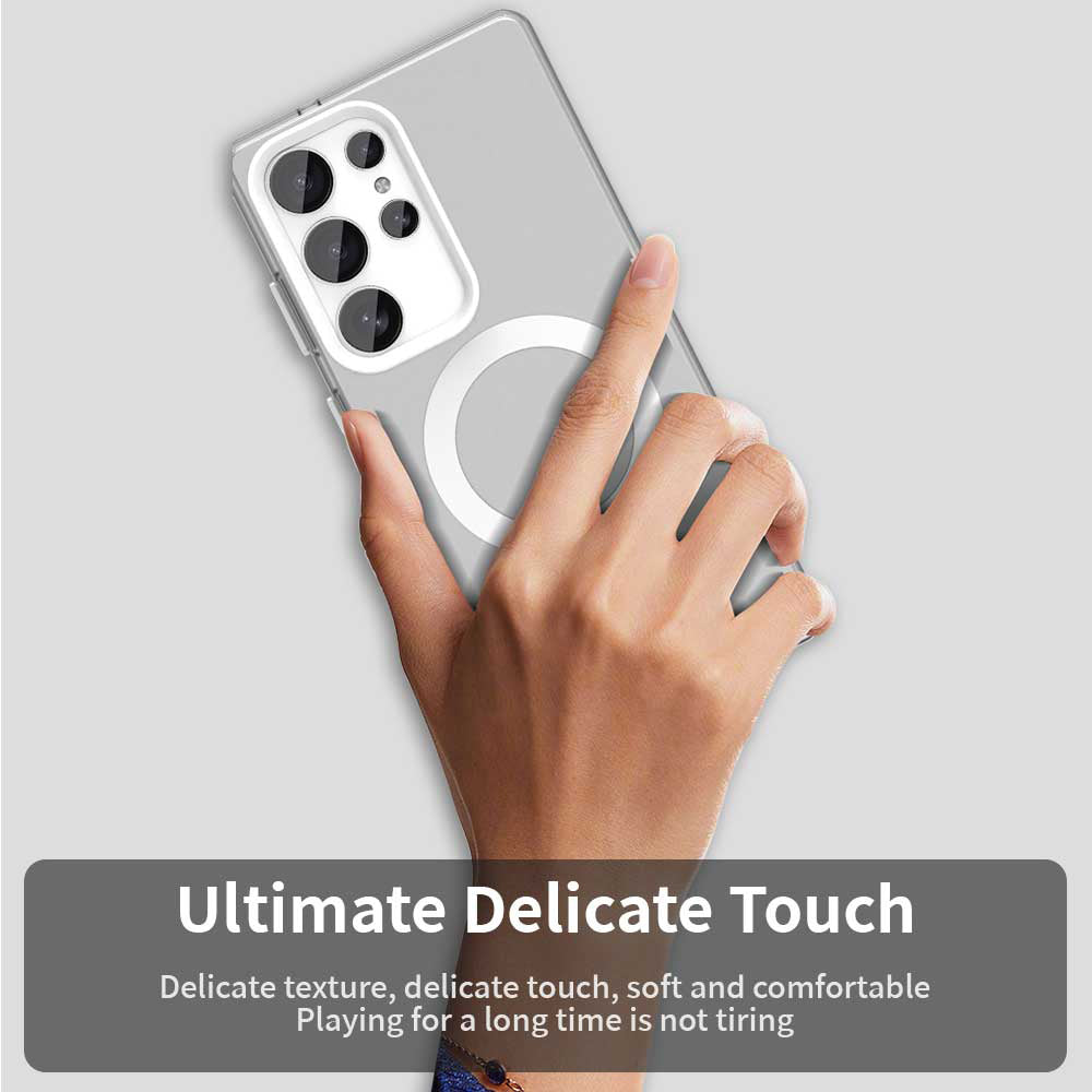 Custodia MagSafe per Samsung Galaxy S25 Ultra S938, Techsuit, CandyCase, Bianca