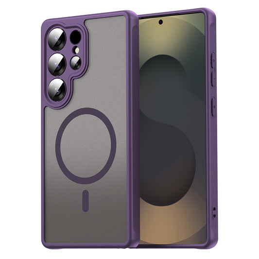 Custodia MagSafe per Samsung Galaxy S25 Ultra S938, Techsuit, HaloFrost II, Viola