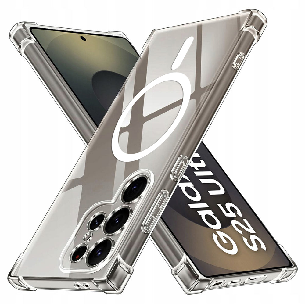 Custodia MagSafe per Samsung Galaxy S25 Ultra S938, Techsuit, Antiurto, Trasparente
