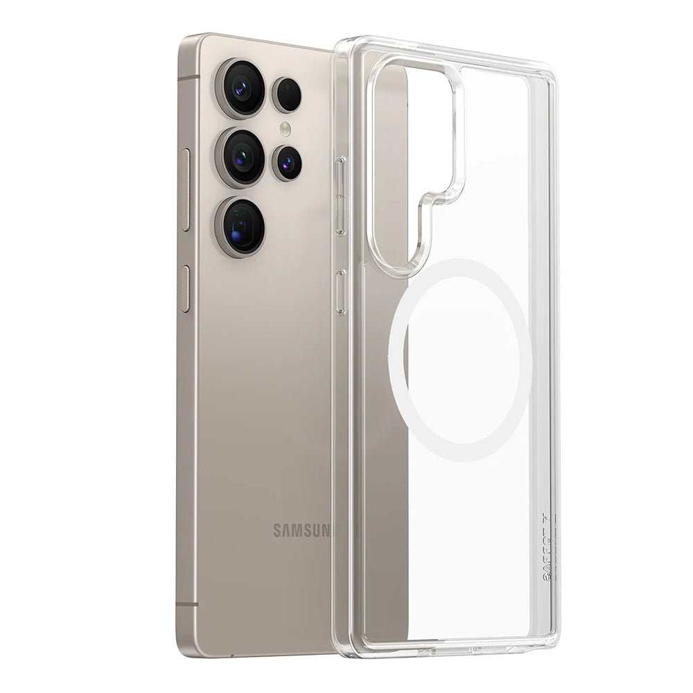 Custodia MagSafe per Samsung Galaxy S25 Ultra S938, Torras, Guardian, Trasparente