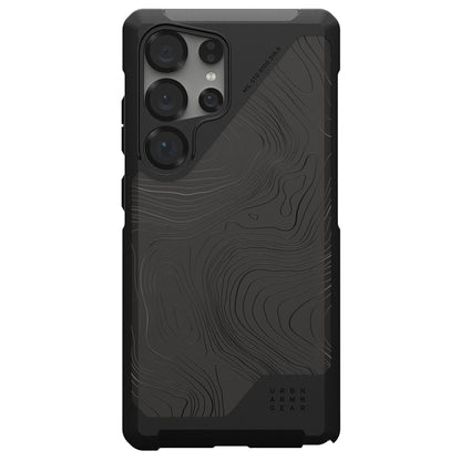 Custodia MagSafe per Samsung Galaxy S25 Ultra S938, Urban Armor Gear, Metropolis LT Topography, Nera