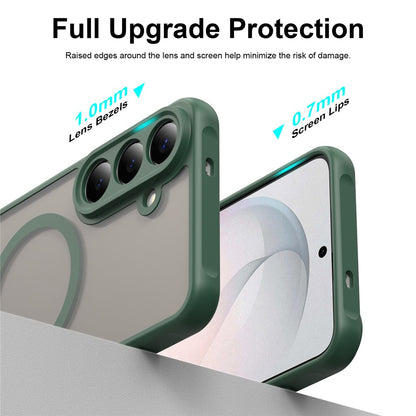 Custodia MagSafe per Samsung Galaxy S26 FE S741, Techsuit, HaloFrost II, Verde