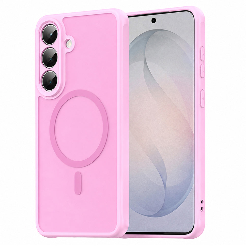 Custodia MagSafe per Samsung Galaxy S26 FE S741, Techsuit, HaloFrost II, Rosa