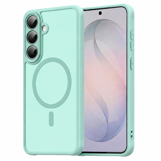 Custodia MagSafe per Samsung Galaxy S26 FE S741, Techsuit, HaloFrost II, Verde Chiaro