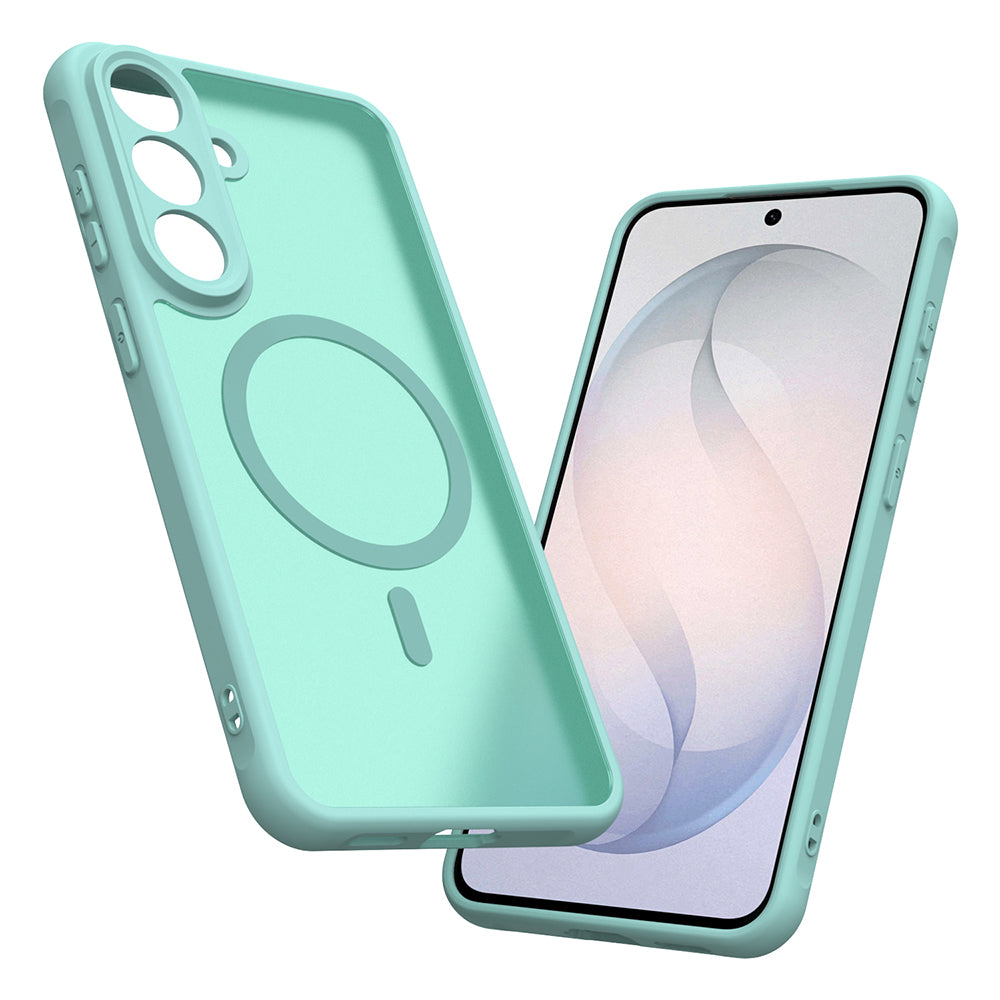 MagSafe Case for Samsung Galaxy S26 FE S741, Techsuit, HaloFrost II, Light Green