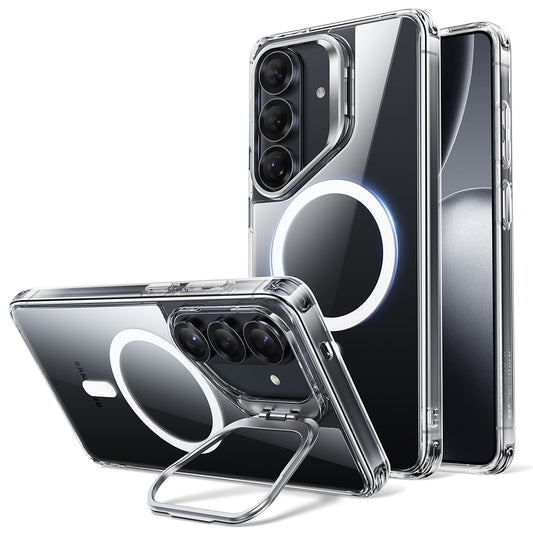 Custodia MagSafe per Samsung Galaxy S26 Plus, ESR, Classic Hybrid Kickstand, Trasparente