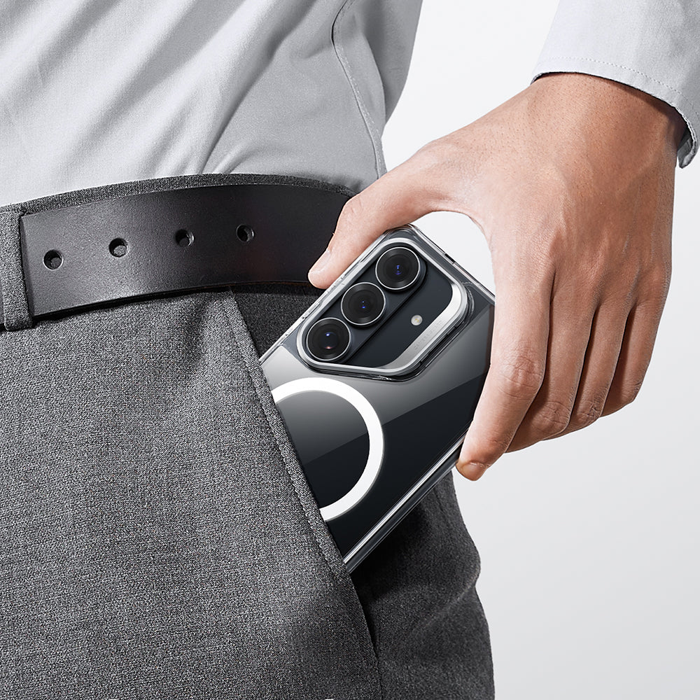 Custodia MagSafe per Samsung Galaxy S26 Plus, ESR, Classic Hybrid Kickstand, Trasparente